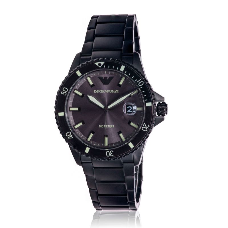 Emporio Armani Black Stainless Steel Mens Watch Emporio Armani Black Stainless Steel Mens Watch